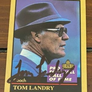 Tom Landry signed autographed 1991 Enor Hall of Fame Card