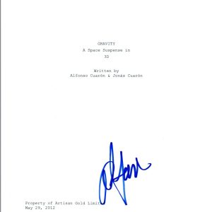 Alfonso Cuaron Signed Autographed GRAVITY Movie Script COA VD