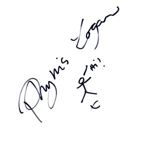 Phyllis Logan Signed Autographed Hand Drawn Sketch Downton Abbey Lovejoy COA VD