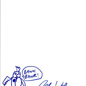 Zeb Wells Signed Autographed Hand Drawn Sketch Comic Writer ROBOT CHICKEN COA VD