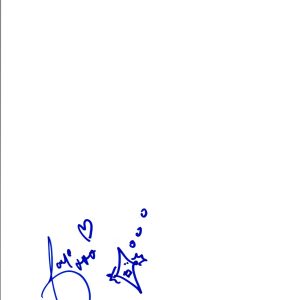 Faye O'Rourke Signed Autographed Hand Drawn Sketch Little Green Cars COA VD