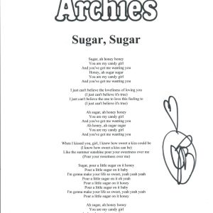 Jeff Barry Signed Autograph The Archies Sugar, Sugar Lyric Sheet Songwriter COA