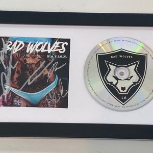 Bad Wolves Signed Autograph N.A.T.I.O.N. Framed CD Cover Display Tommy Vext COA