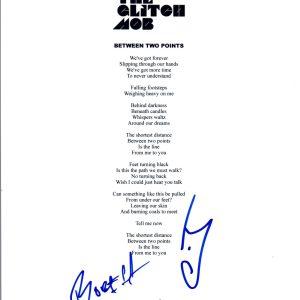 The Glitch Mob Signed Autographed "Between Two Points" Lyric Sheet COA VD