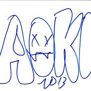Steve Aoki Signed Autographed Hand Drawn Sketch EDM DJ COA VD