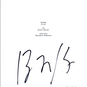 Ben McKenzie Signed Autographed GOTHAM Pilot Episode Script COA VD