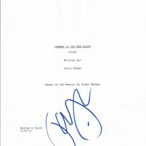 Taylor Schilling Signed Autographed ORANGE IS THE NEW BLACK Pilot Script COA VD