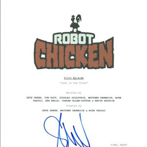 Seth Green Signed Autographed ROBOT CHICKEN Pilot Episode Script COA VD
