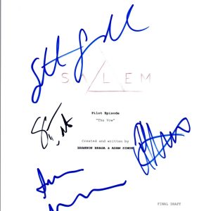 SALEM Cast Signed Autographed Pilot Script Janet Montgomery Shane West +2 COA VD