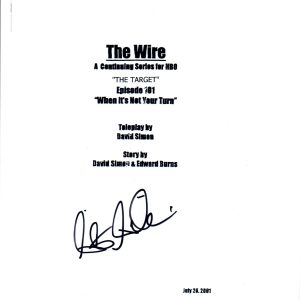 Seth Gilliam Signed Autograph THE WIRE Pilot Script COA