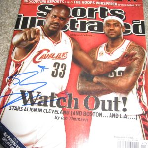 SHAQ SHAQUILLE O'NEAL SIGNED AUTOGRAPH SPORTS ILLUSTRATED MAGAZINE LAKERS HEAT E
