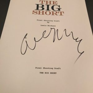 ADAM MACKAY SIGNED AUTOGRAPH THE BIG SHORT MOVIE SCRIPT IN PERSON FULL SCRIPT NY