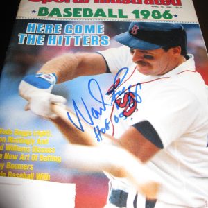 WADE BOGGS SIGNED AUTOGRAPH SPORTS ILLUSTRATED BOSTON RED SOX YANKEES IN PERSON