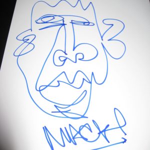 MACKLEMORE HAND SIGNED SKETCH IN PERSON CANT HOLD US ORIGINAL ARTWORK THRIFTSHOP