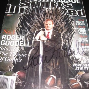 ROGER GOODELL SIGNED AUTOGRAPH SPORTS ILLUSTRATED MAGAZINE NFL DRAFT RARE COA D