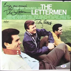 Tony Butala The Lettermen Signed Album Cover W/ Vinyl PSA/DNA #V16123