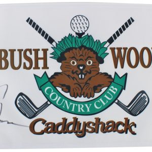 Chevy Cornelius Chase Signed Bushwood Country Club Flag BAS Witnessed #WA36365