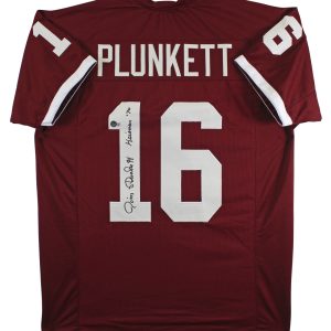 Stanford Jim Plunkett "Heisman 70" Authentic Signed Red Jersey BAS Witnessed