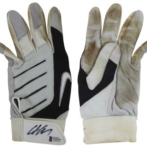 Yankees Chris Carter Authentic Signed Game Used Nike Batting Glove BAS #T43129