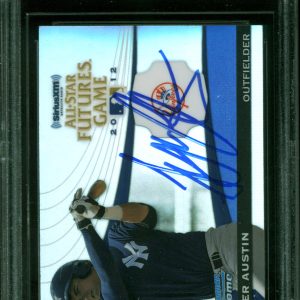 Yankees Tyler Austin Signed 2012 Bowman Chrome FG #TA Rookie Card BAS Slabbed