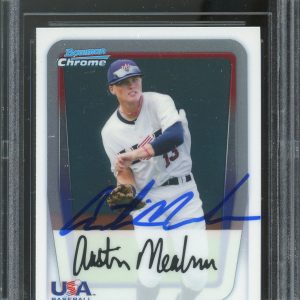 Rays Austin Meadows Signed 2011 Bowman Chrome DP #BDPP100 Card BAS Slabbed