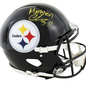 Steelers Chase Claypool Mapletron Signed Full Size Speed Proline Helmet BAS Wit
