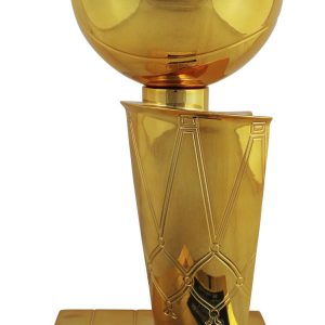 Lakers Shaquille O'Neal Signed 12" Replica Larry O'Brien Trophy BAS Witnessed