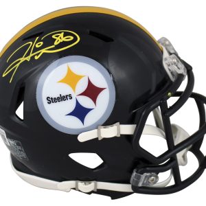 Steelers Hines Ward Authentic Signed Speed Mini Helmet w/ Yellow SIg BAS Witness