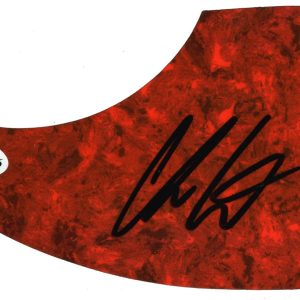 Chris Lane Musician Authentic Signed Red Acoustic Guitar Pick Guard BAS #G73036