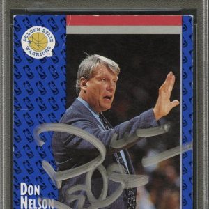 1991 Fleer #70 Don Nelson Signed Card AUTO PSA Slabbed Warriors