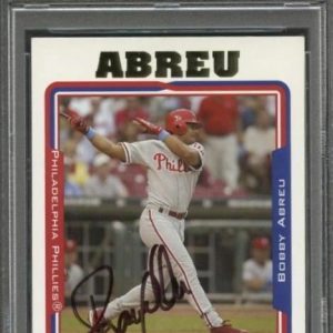 2005 Topps #194 Bobby Abreu Signed Card PSA Slabbed Auto