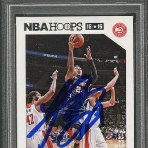 2015-16 NBA Hoops #72 Kent Bazemore Signed Card AUTO Grade 10 PSA Slabbed Hawks