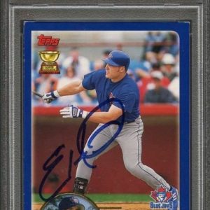 NEW LISTING2003 Topps #40 Eric Hinske Signed Card PSA/DNA Slabbed Autographed AUTO Grade 10