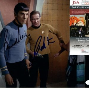WILLIAM SHATNER and LEONARD NIMOY signed 8x10 STAR TREK photo JSA