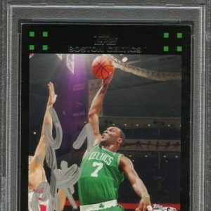 2007-08 Topps Basketball #45 Al Jefferson Signed Card AUTO PSA Slabbed Celtics