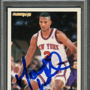 1994-95 Fleer #335 Monty Williams Signed Card AUTO PSA Slabbed Knicks