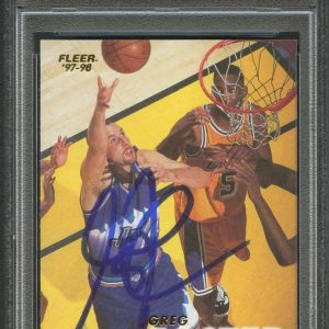 1997-98 Fleer #230 Greg Foster Signed Card AUTO PSA Slabbed Jazz