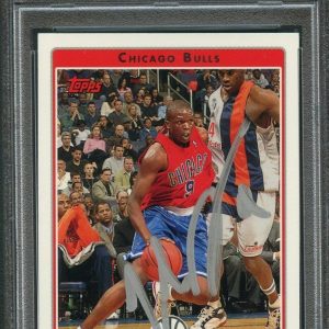 2006-07 Topps Basketball #52 Luol Deng Signed Card AUTO PSA Slabbed Bulls