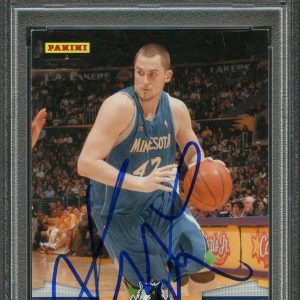 2009-10 Panini Basketball #214 Kevin Love Signed Card AUTO PSA Slabbed Timberwol