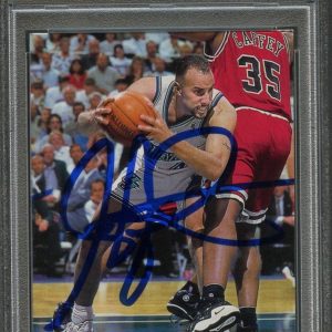 1997-98 Topps Stadium Club #156 Greg Foster Signed Card AUTO PSA Slabbed Jazz