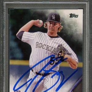 2016 Topps Series 1 #284 Jon Gray Signed Card PSA Slabbed Auto Grade 10 RC Rocki