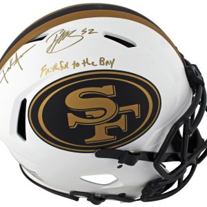 49ers Patrick Willis & Frank Gore Signed Lunar F/S Speed Proline Helmet BAS Wit