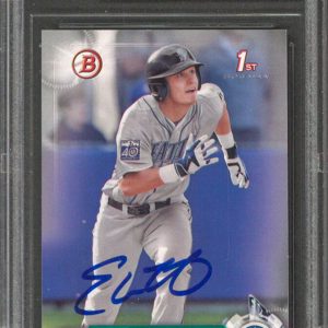 Mariners Evan White Signed 2017 Bowman Draft #BD178 RC BAS Slabbed #12849907