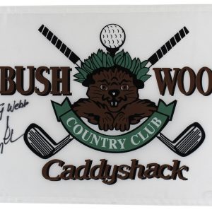Chevy Chase "Ty Webb" Signed Bushwood Country Club Pin Flag PSA/DNA Itp #7A92316
