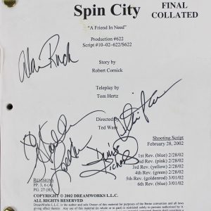 Spin City (4) Sheen, Richards, Locklear & Ruck Signed Used Tv Script BAS #A11007