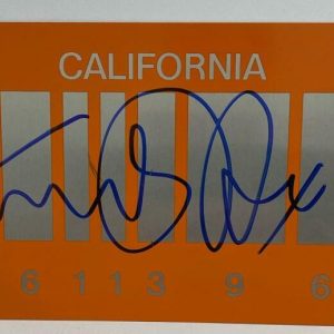 MICHAEL J FOX SIGNED BACK TO THE FUTURE PART 2 LICENSE PLATE AUTOGRAPH BECKETT N