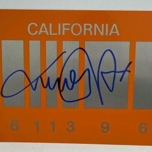 MICHAEL J FOX SIGNED BACK TO THE FUTURE PART 2 LICENSE PLATE AUTOGRAPH BECKETT O