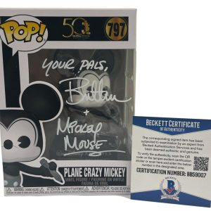 BRET IWAN SIGNED FUNKO POP 797 FIGURE MICKEY MOUSE DISNEY AUTOGRAPH BECKETT E