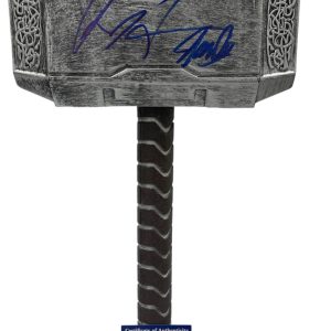 CHRIS HEMSWORTH STAN LEE SIGNED THOR MJOLNIR HAMMER AUTOGRAPH PSA JSA WITNESS B