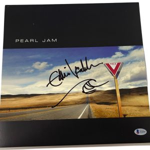 EDDIE VEDDER PEARL JAM SIGNED YIELD ALBUM VINYL WAVE SKETCH AUTOGRAPH BECKETT